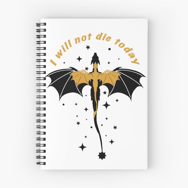 Item preview, Black and Gold "I will not die today" starry dragons designed and sold by Celticrose721.
