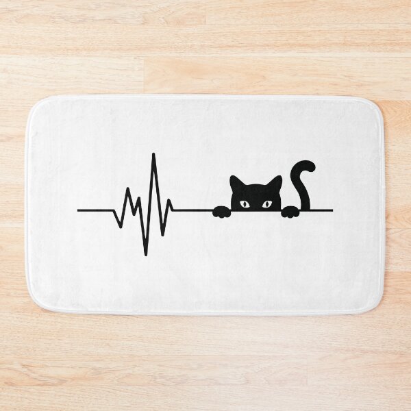 Item preview, Cat Eyes Heartbeat - Black designed and sold by BababuuuPrint.