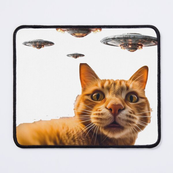 Item preview, Cat Ufo Selfie, Cat Selfie With Flying Saucer Funny Cat designed and sold by Mayalogo.
