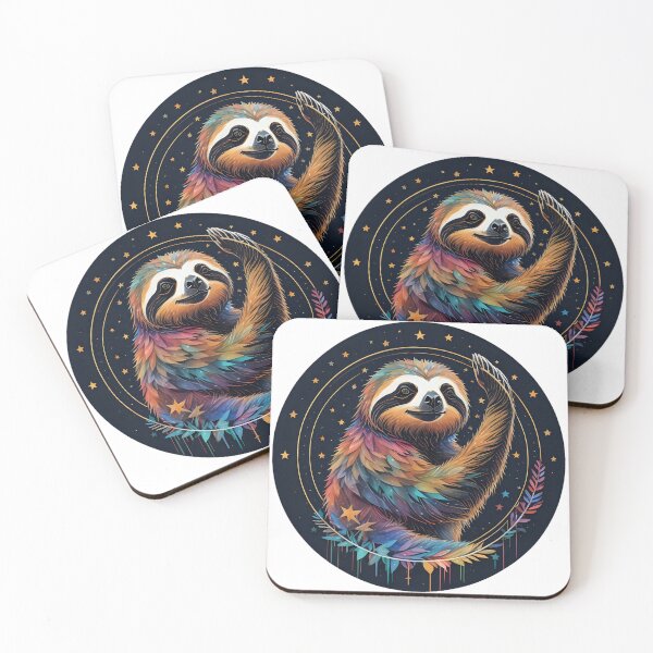 Item preview, Abstract Geometric Sloth Hanging from the Stars #1 designed and sold by Qlutique.