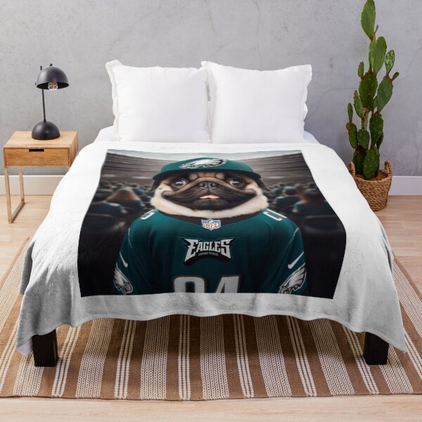 Item preview, Pug Dog Wearing Eagles Gear designed and sold by PhillySportz.