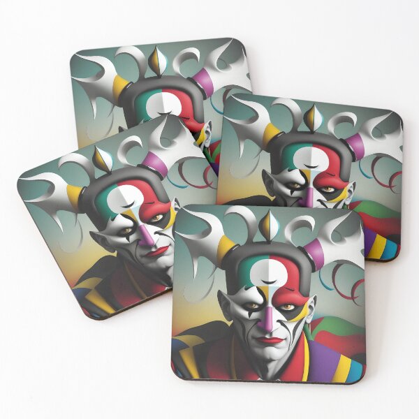 Item preview, Rebel Jester: A Stunning and Colorful Cubist Abstract Art designed and sold by artmanikin.