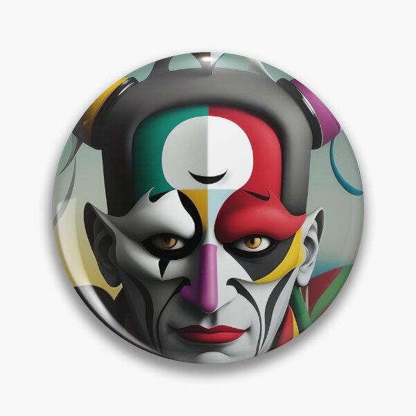 Item preview, Rebel Jester: A Stunning and Colorful Cubist Abstract Art designed and sold by artmanikin.