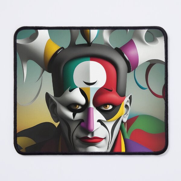 Item preview, Rebel Jester: A Stunning and Colorful Cubist Abstract Art designed and sold by artmanikin.