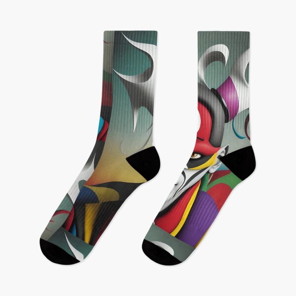 Item preview, Rebel Jester: A Stunning and Colorful Cubist Abstract Art designed and sold by artmanikin.
