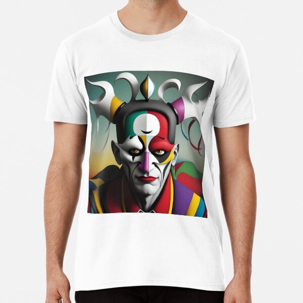 Item preview, Rebel Jester: A Stunning and Colorful Cubist Abstract Art designed and sold by artmanikin.