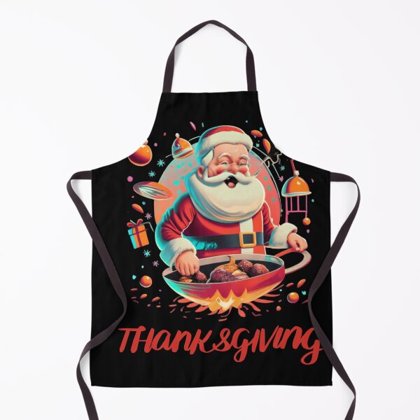 Item preview, Santa Claus as Thanksgiving Chef designed and sold by ArtFeverShop.
