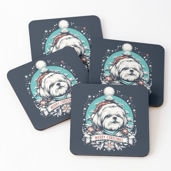 Item preview, Shih Tzu Merry Christmas Santa Hat and Christmas Tree designed and sold by SubtleSplit.