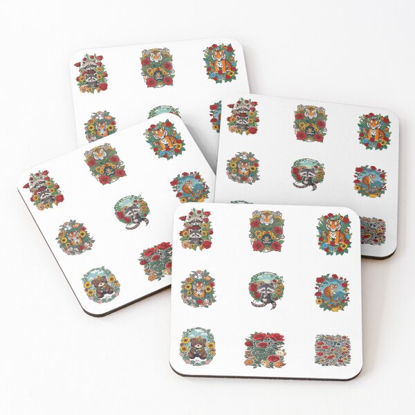 Item preview, Full package adhesive decorations tigers and fox for spring season designed and sold by Carlos Gudino.