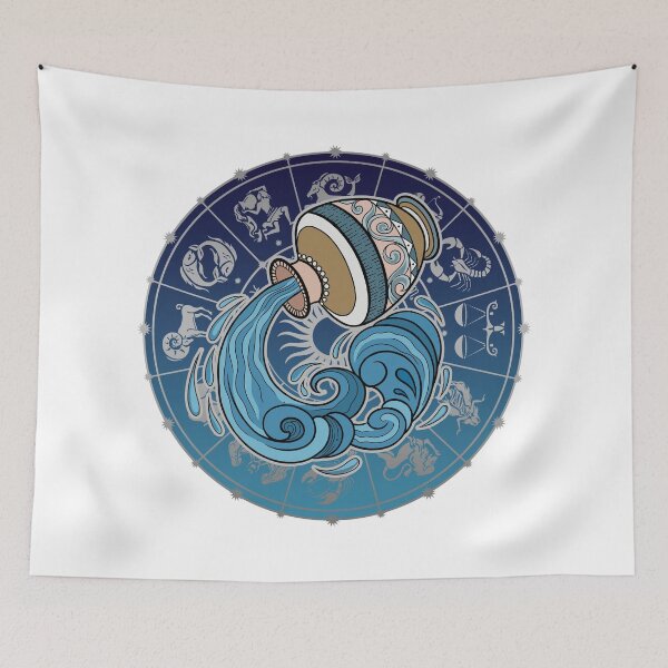 Item preview, Aquarius Zodiac star sign horoscope Astrology designed and sold by PURPLERAIN99.