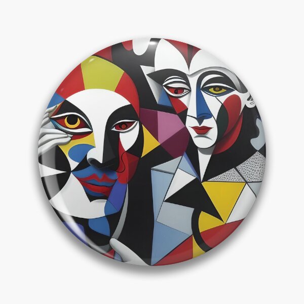 Item preview, Abstract and Surreal Cubist Jesters' Love  designed and sold by artmanikin.