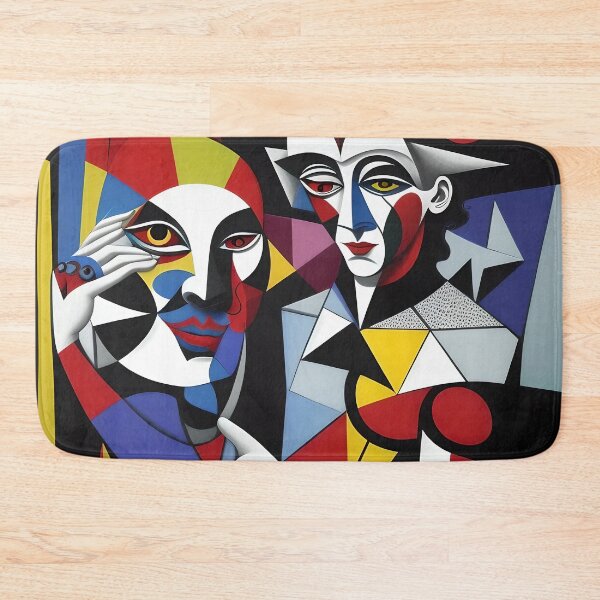 Item preview, Abstract and Surreal Cubist Jesters' Love  designed and sold by artmanikin.