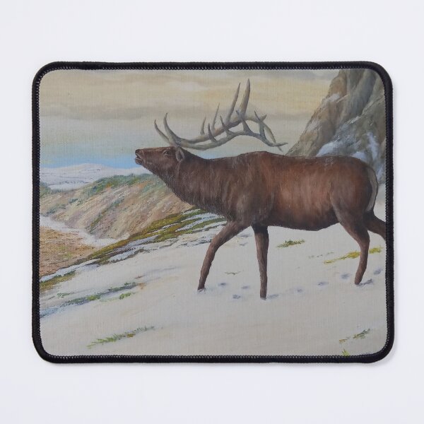 Item preview, Elk in the snow, from my original oil painting. designed and sold by MCanderart.