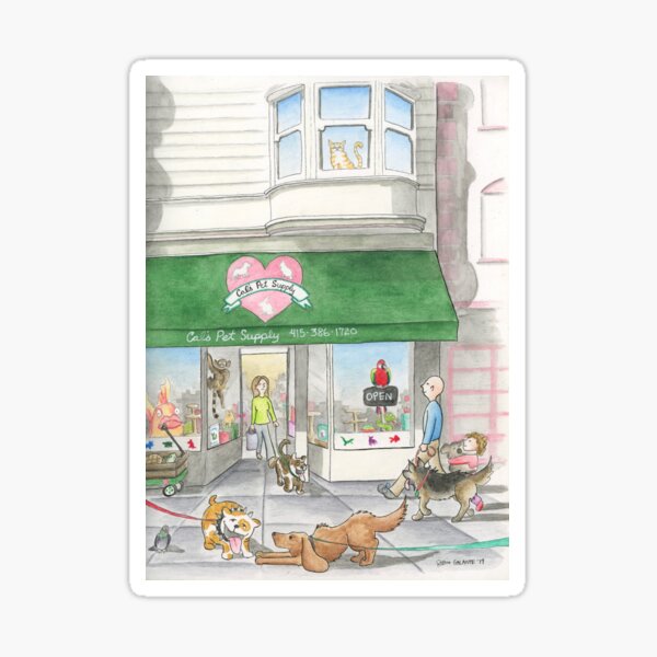 Item preview, Cal's Pet Supply  designed and sold by Robin Galante Art .