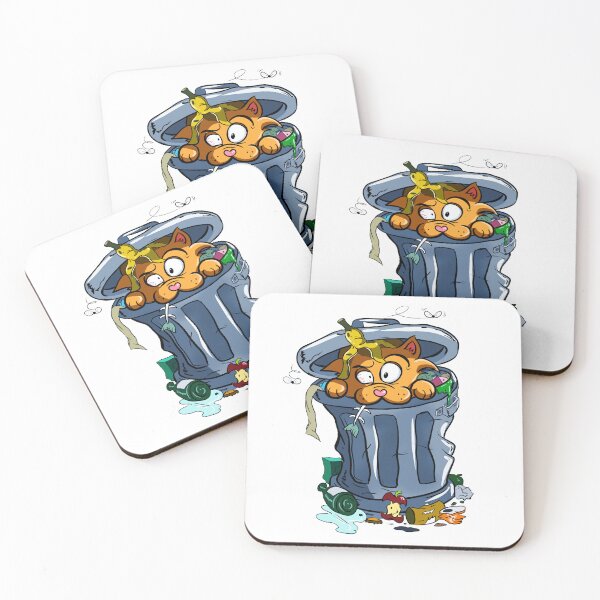 Item preview, cat in trash designed and sold by Zer007.