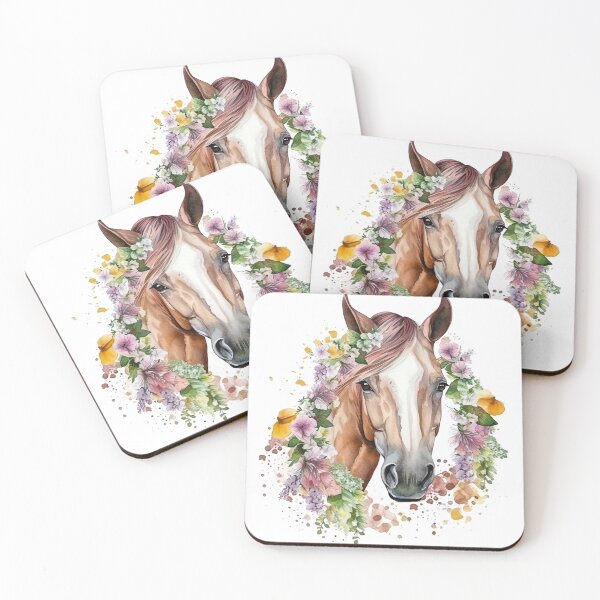 Item preview, Watercolor Horse With Flowers II designed and sold by Jordan Blackstone.