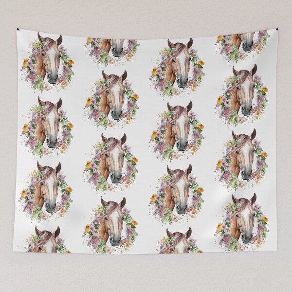 Item preview, Watercolor Horse With Flowers II designed and sold by Jordan Blackstone.