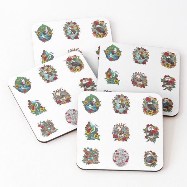 Item preview, 9 package adhesive decorations eagles and roses love nature for spring season designed and sold by Carlos Gudino.