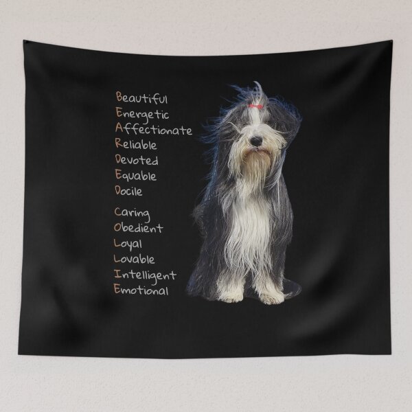 Item preview, Bearded collie dog characteristics designed and sold by SleepingFoxy.