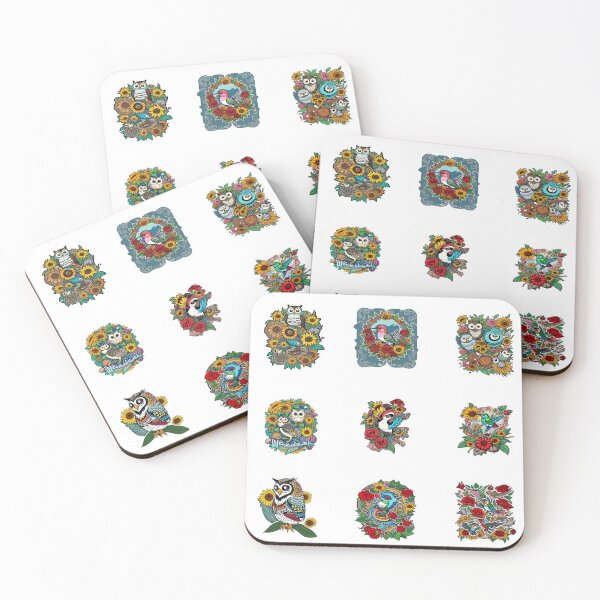Item preview, Extended package adhesive decorations love nature owls and hummingbirds designed and sold by Carlos Gudino.