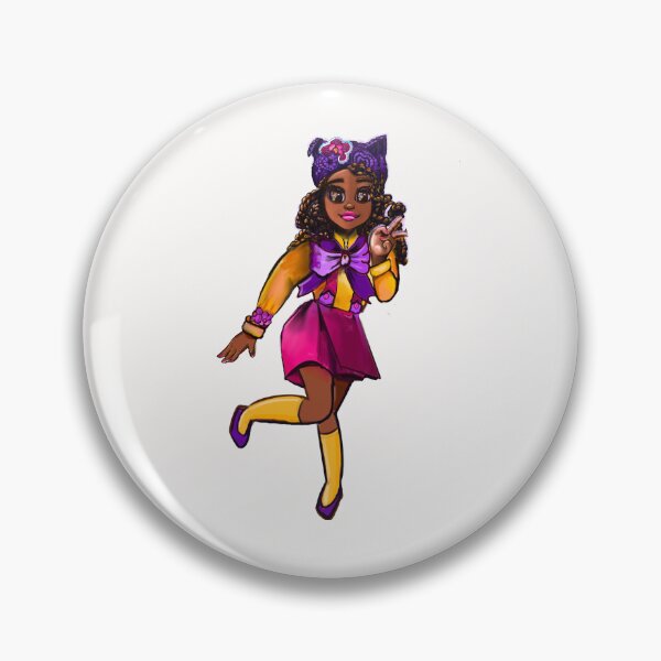 Item preview, Cute black Girl peace pose, African American, Black cartoon, anime, game character anime girl designed and sold by Artonmytee.