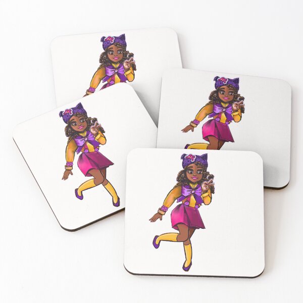 Item preview, Cute black Girl peace pose, African American, Black cartoon, anime, game character anime girl designed and sold by Artonmytee.
