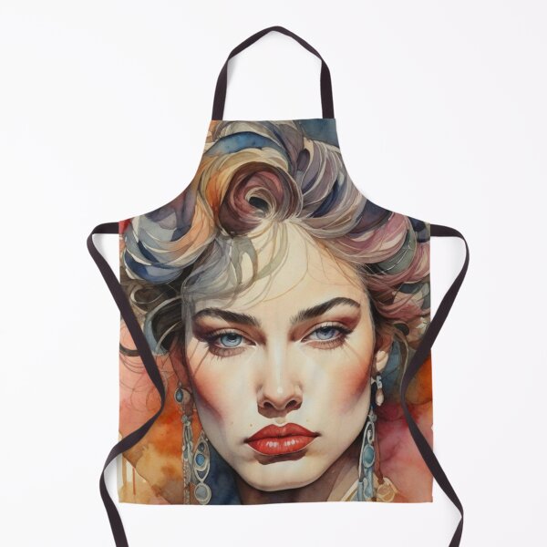Item preview, hype maximalist, watercolor of beautiful face, Pouting designed and sold by cepharts.