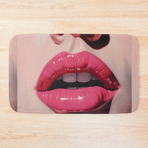 Item preview, Close-up of woman's pink lips designed and sold by inkArtistryfine.