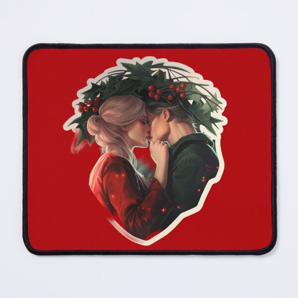 Artikelvorschau, Mistel-Weihnachtskuss entworfen und verkauft von AI-Only Creations.