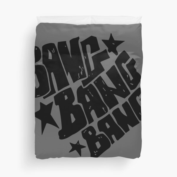 Bang Bang Bang Vintage Typography Duvet Cover