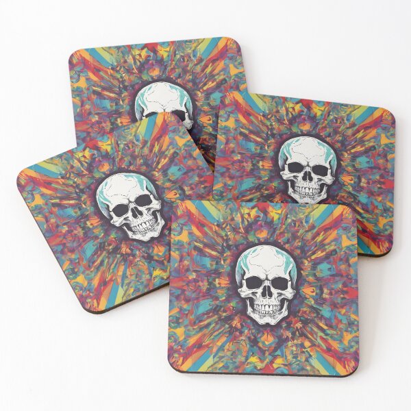 Item preview, Skull in rainbow blast designed and sold by minxandme.