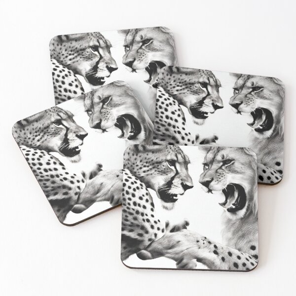 Item preview, Ein Gepard und ein Löwe kämpfen designed and sold by like2021.