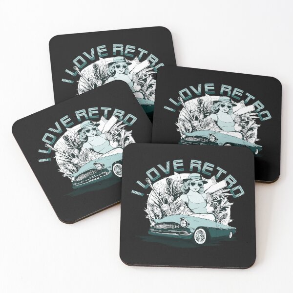 Item preview, i love retro themed car and girl design designed and sold by ironpalette.