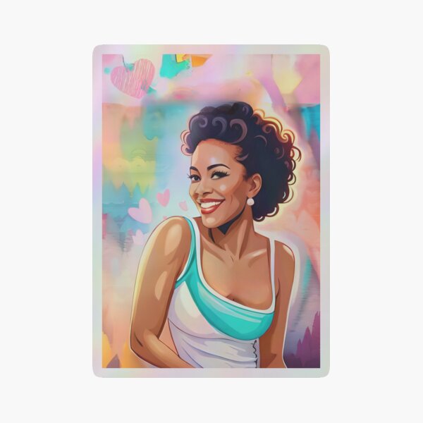 Glamorous Woman Loving Beautiful Soft Pink Inspired Fashion Holographic Sticker