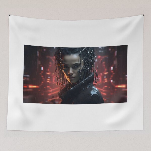 Item preview, Cyberpunk Character Portrait designed and sold by Shirtastically.