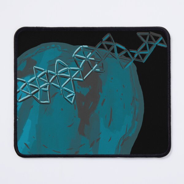Item preview, Abstract Planet and satellite (blue/black background) designed and sold by MentaLee.