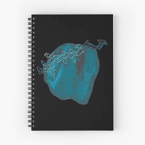 Item preview, Abstract Planet and satellite (blue/black background) designed and sold by MentaLee.