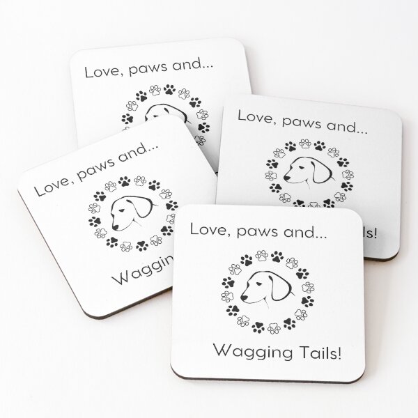 Item preview, Love, Paws, and Wagging Tails dog doggy puppy love designed and sold by Rukyta.