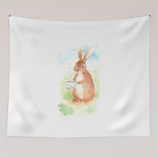 Item preview, Rabbit with Tea Watercolour designed and sold by Brett Miley.