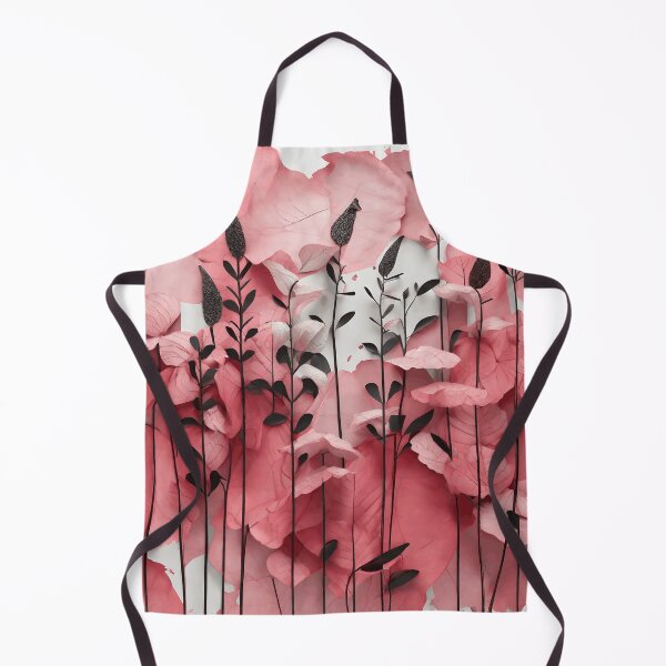 Item preview, Realistic pink and black 3D plants - expressive botanical pattern. designed and sold by My-fake-places.