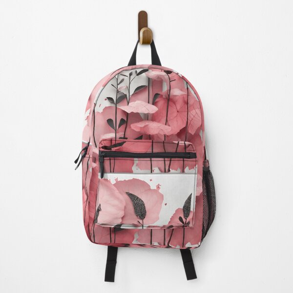 Item preview, Realistic pink and black 3D plants - expressive botanical pattern. designed and sold by My-fake-places.