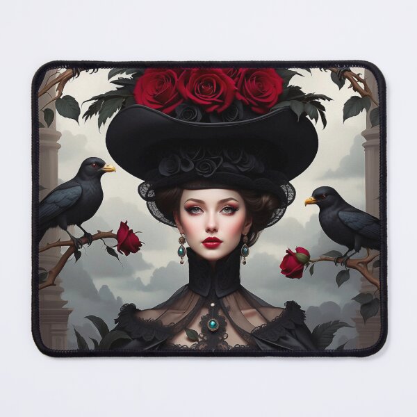 Item preview, Vintage Victorian Gothic Crow Lady designed and sold by Retro Salt.