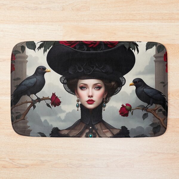 Item preview, Vintage Victorian Gothic Crow Lady designed and sold by Retro Salt.