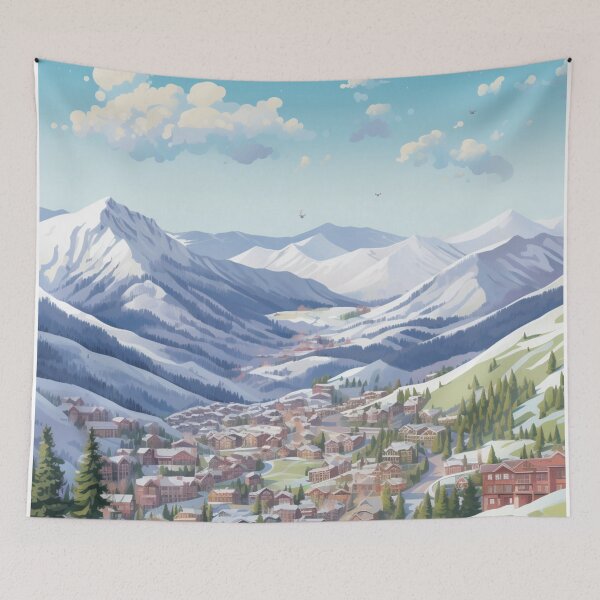 Item preview, A Vintage Travel Illustration of Park City - Utah - US designed and sold by GoodOldVintage.