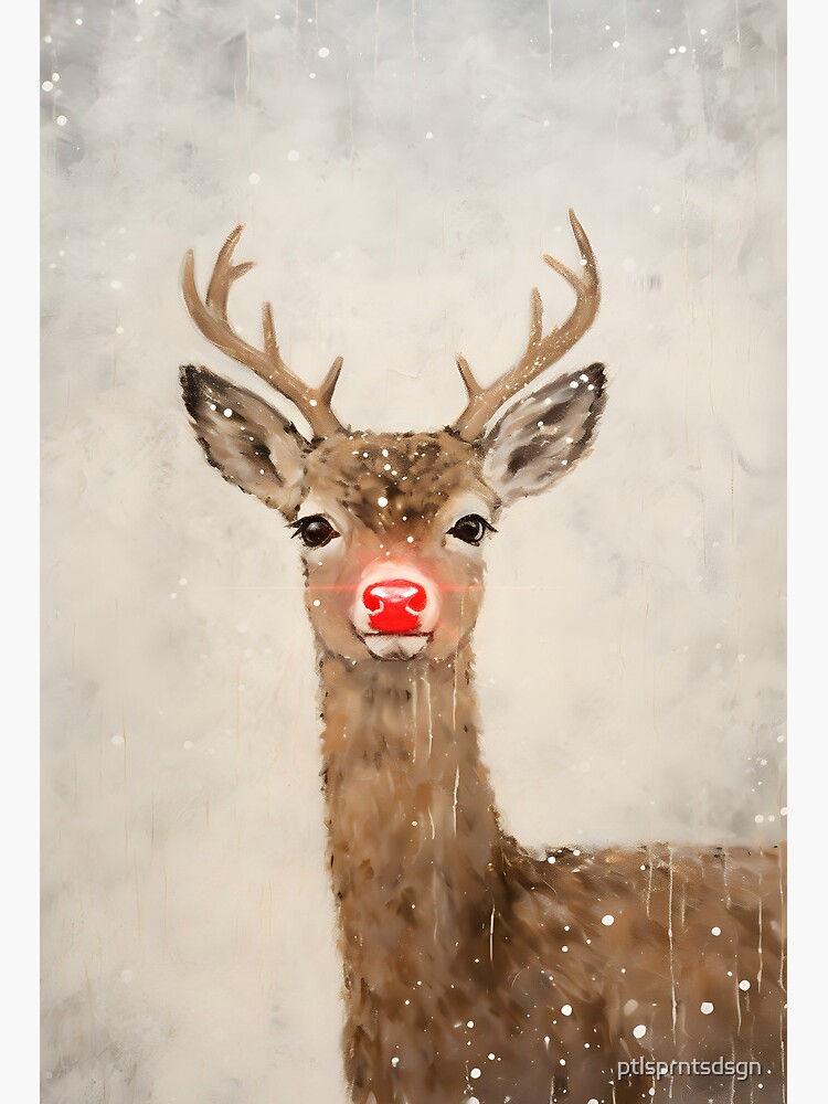 Rudolph the Reindeer Vintage Painting