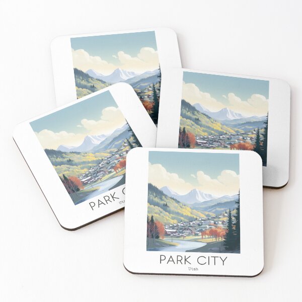 Item preview, A Vintage Travel Illustration of Park City - Utah - US designed and sold by GoodOldVintage.