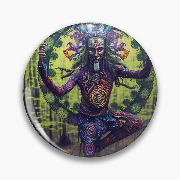 Item preview, “Cinematic dream in the psychedelic forest: Man Yantra” designed and sold by Art-Vortex-fr.