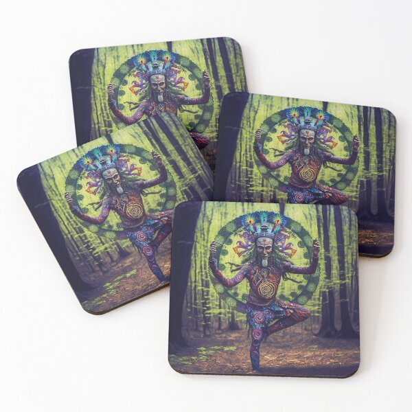 Item preview, “Cinematic dream in the psychedelic forest: Man Yantra” designed and sold by Art-Vortex-fr.