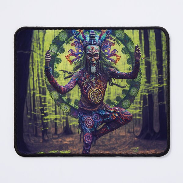 Item preview, “Cinematic dream in the psychedelic forest: Man Yantra” designed and sold by Art-Vortex-fr.