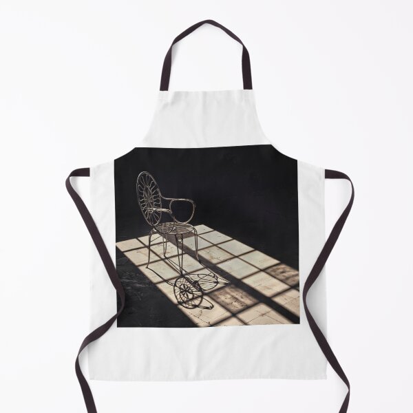 Item preview, Beautiful old wrought iron chair casting shadow designed and sold by ThomasPenny.